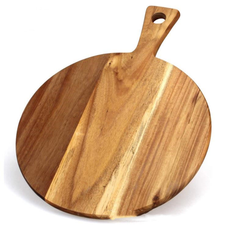 Handcrafted Round Acacia Wood Chopping Pizza Board - FrawstedCreations