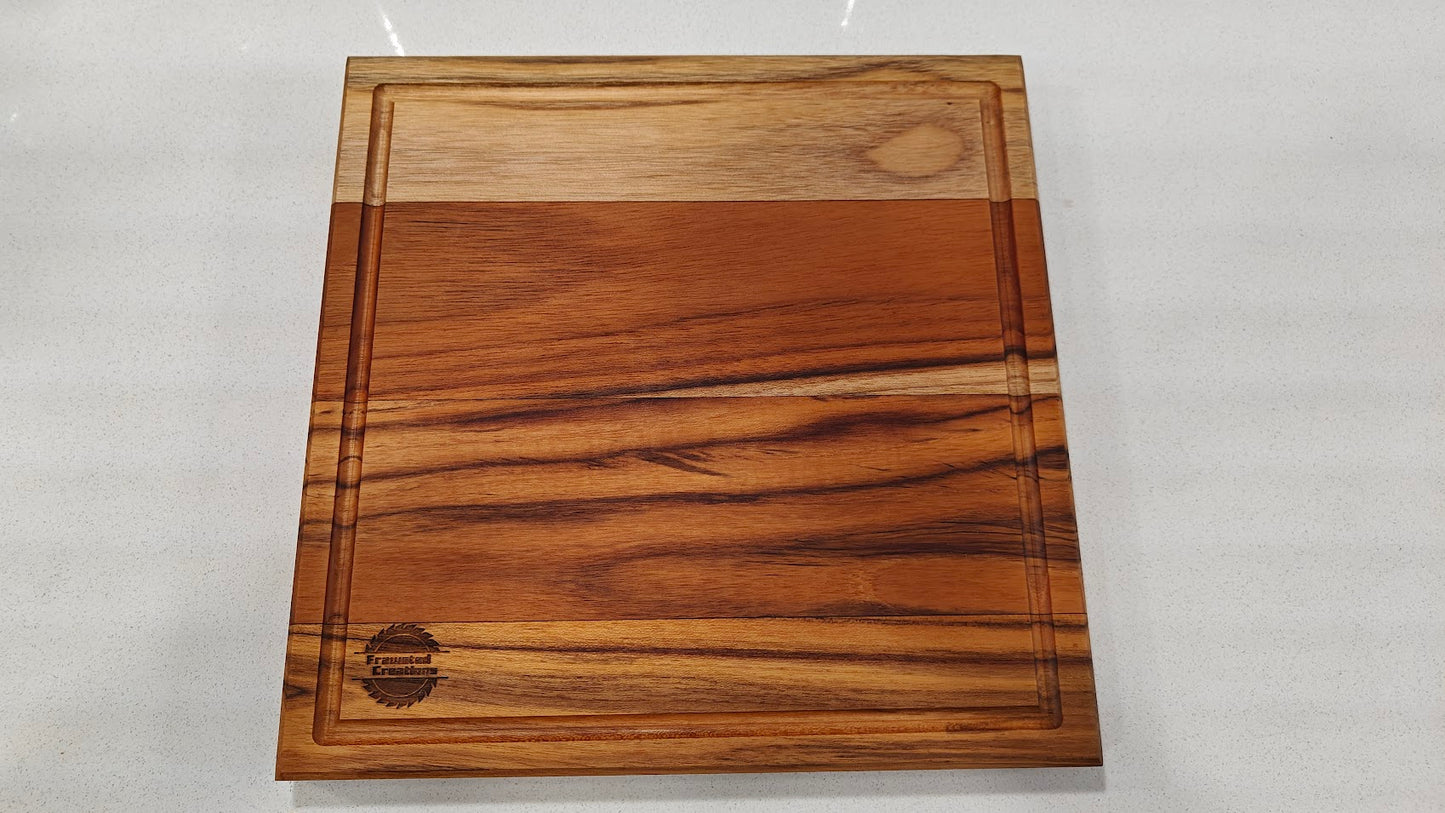 12" x 12" Teak Cutting Board - FrawstedCreations