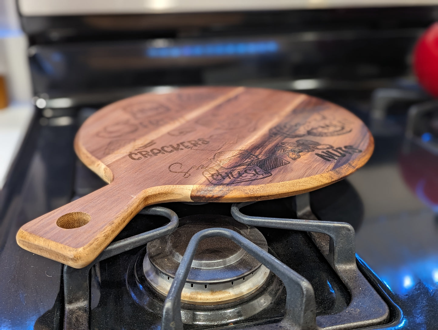 Round Acacia Charcuterie Serving Board - FrawstedCreations