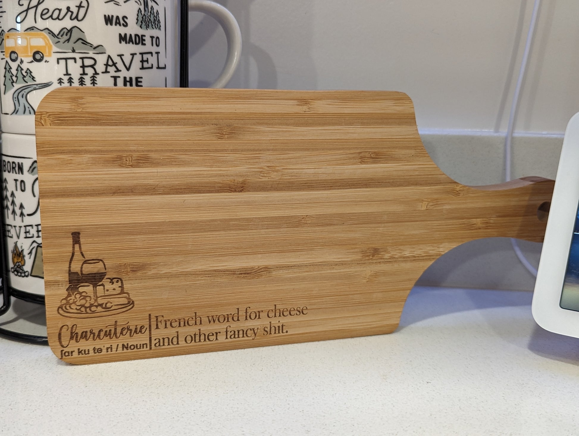 Funny Small Charcuterie Definition Bamboo Serving Board - FrawstedCreations