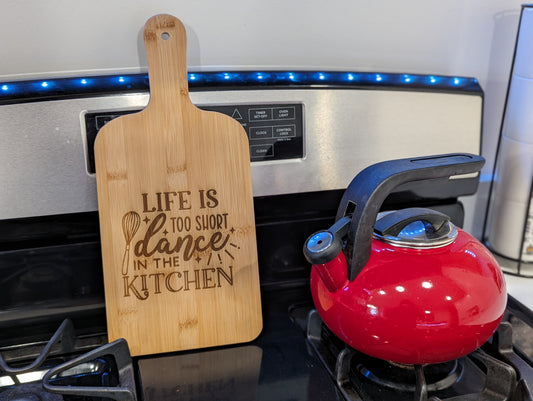 Life is Short: Bamboo Paddle Serving Board - FrawstedCreations