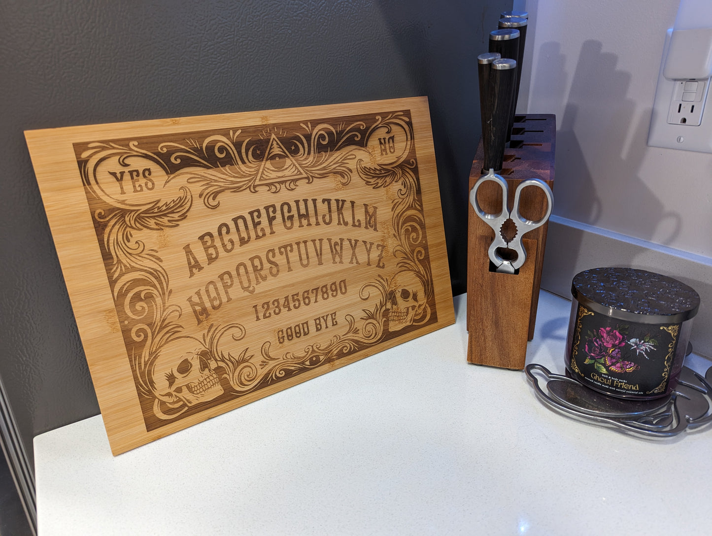 Skull Ouija serving board - FrawstedCreations