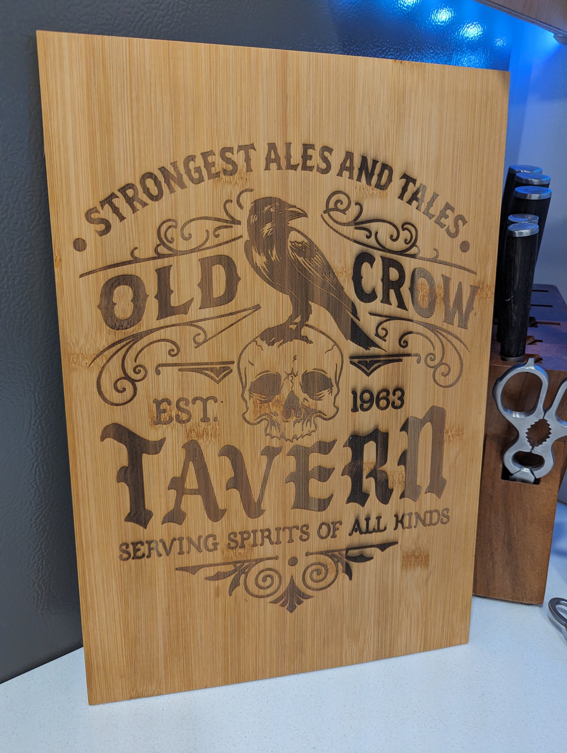 Old Crow Tavern Serving Board - FrawstedCreations