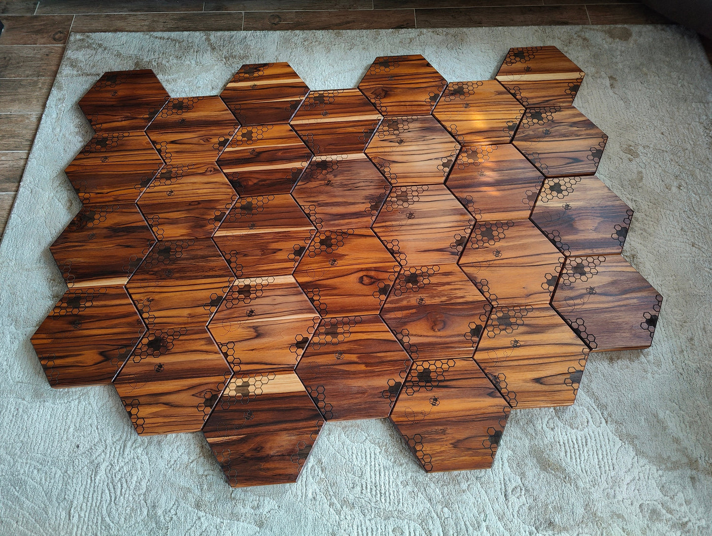 Honey and The Bee Hexagon Charcuterie and Cutting Board - FrawstedCreations